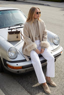 Krátký krémový kabátek Tracy