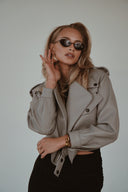 Kožená bunda GREY Simi