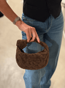 Kabelka Maya suede brown mini