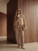 Kožená bunda BEIGE Simi