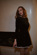 Black Velvet Mini Dress