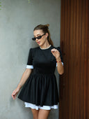 Black dress luxury velvet