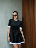 Black dress luxury velvet