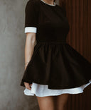 Black dress luxury velvet