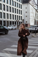 Suede trench Chocolate