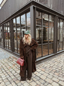 Suede trench Chocolate