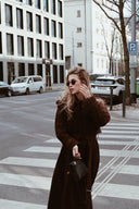 Suede trench Chocolate