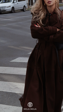 Suede trench Chocolate