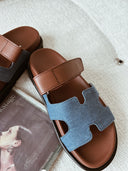 Leather summer shoes Hairley Denim