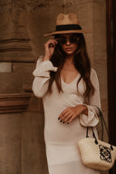 Petite nude maxi dress Ibiza