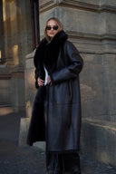Maxi coat Shearling Black