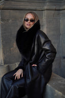 Maxi coat Shearling Black