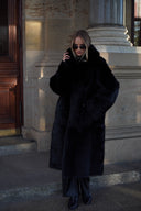 Maxi coat Shearling Black