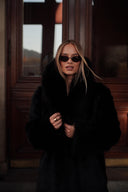 Maxi coat Shearling Black