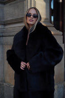 Maxi coat Shearling Black