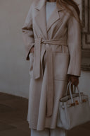 Vlněný kabát ICON ivory