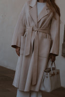 Vlněný kabát ICON ivory