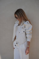 Kožená bunda white Simi