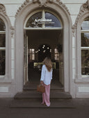 Háčkované Crochet kalhoty s rozparky baby růžové