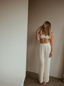Cream Clara trousers