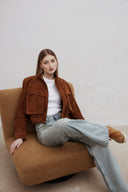 Krátká kožená bunda Suede