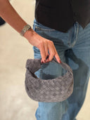 Kabelka Maya suede grey mini