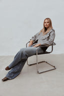 Leather jacket GREY Simi