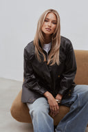Kožená bunda Lara long