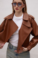 Kožená bunda new Simi Caramel