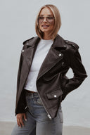 Kožená bunda bubble Black biker