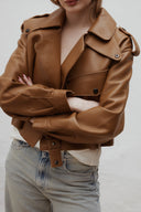 Kožená bunda new Simi Caramel