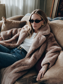 Maxi Coat Shearling Nude