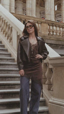 Leather jacket Chocolate Simi