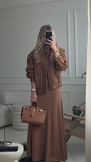 Kožená bunda bomber Suede